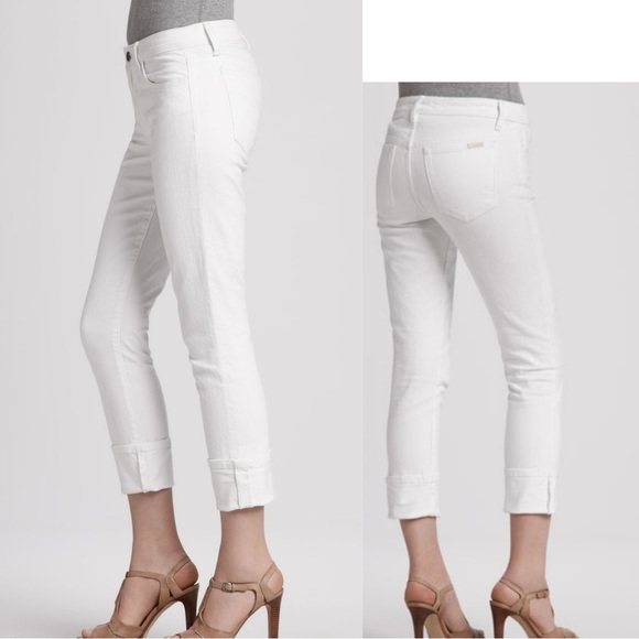 Joe's Jeans Clean Cuffed Cropped Jeans Mid Rise in White Size 31 - Picture 1 of 6